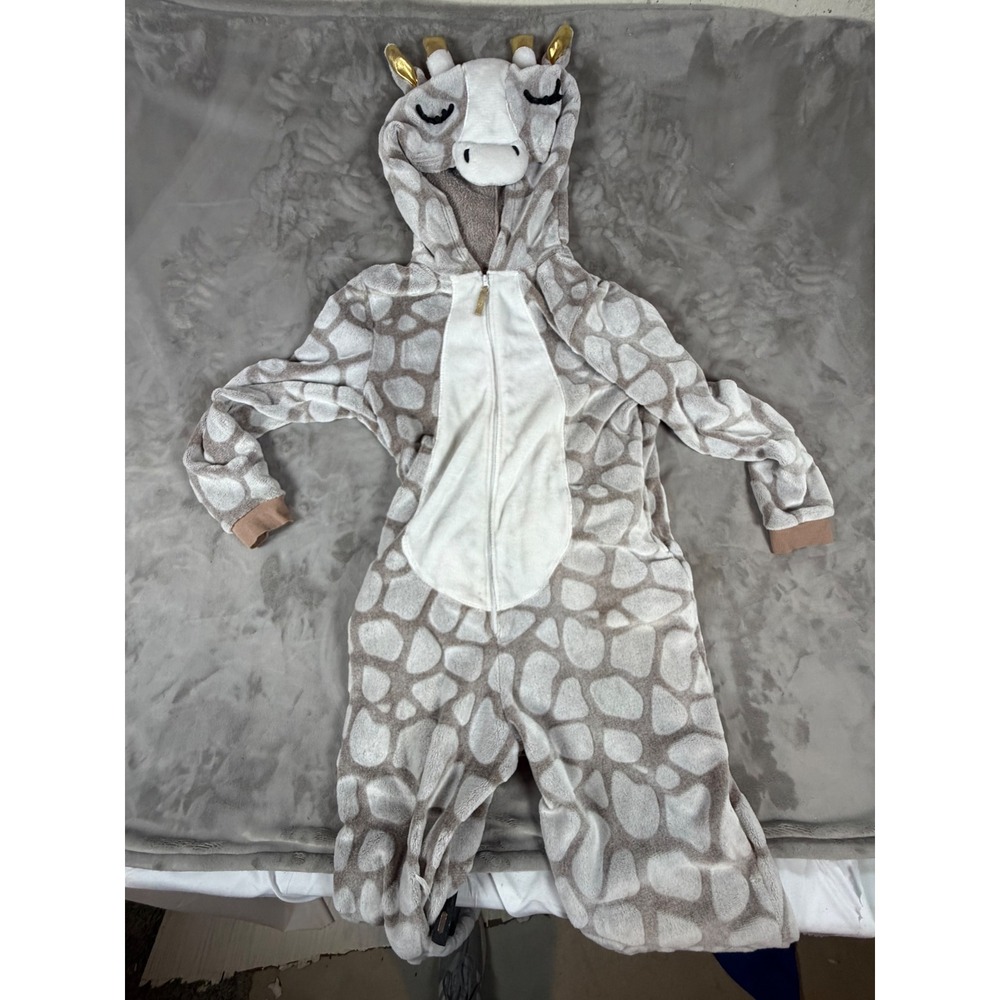 Secret Treasures Giraffe Plush Fleece Hooded Union Suit XL TZ49890CF Brown White